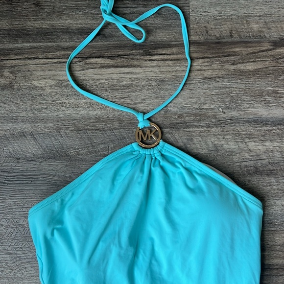 Michael Kors women’s  Aqua One Piece Swimsuit Size 12 💚 - Picture 2 of 7